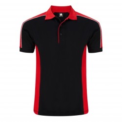 ORN Clothing Avocet Two Tone Poloshirt (1188) - black / red