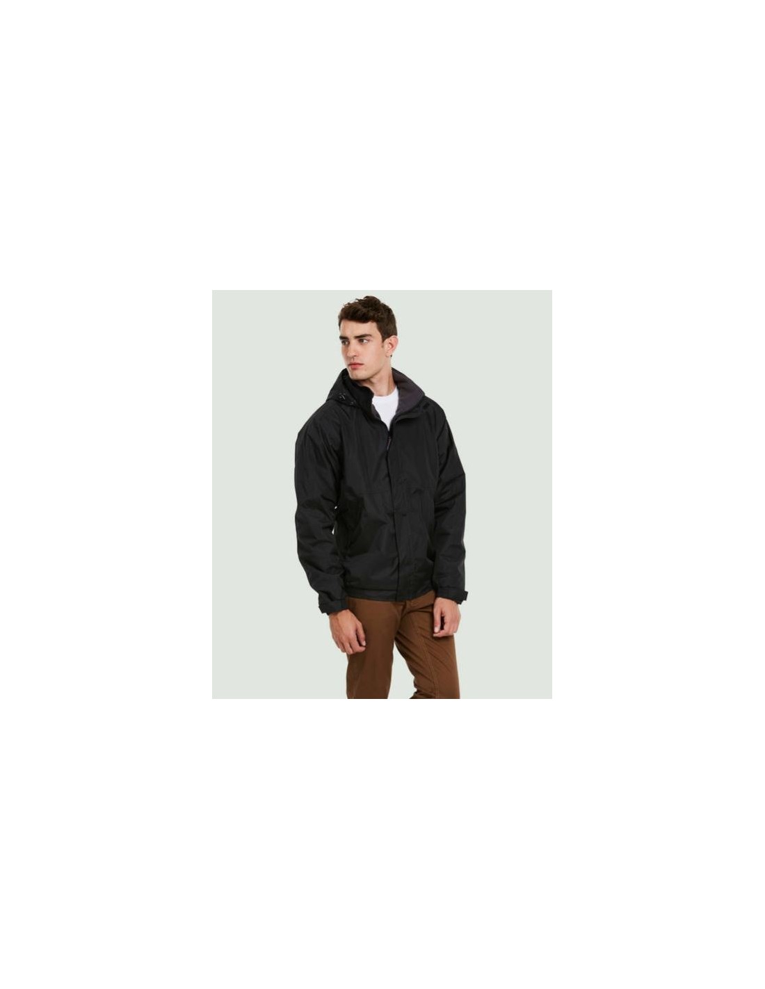 Uneek Mens Premium Outdoor Waterproof Windproof Coat Fleece Lined Jacket Hood 