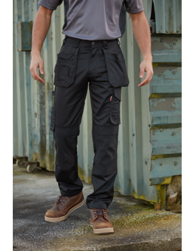 Scruffs Trade Flex Slim Fit Work Trousers Black 34 Small Mens Hardwearing 