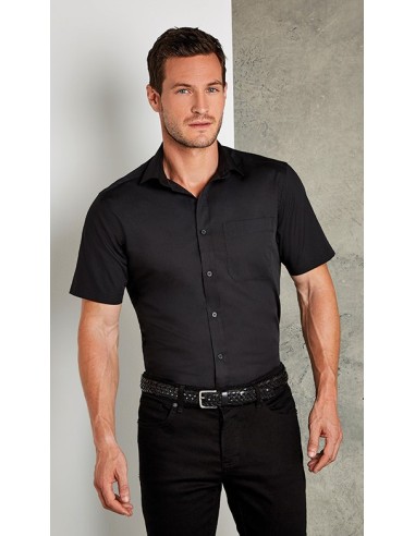 Kustom Kit KK141 Mens Tailored Fit Short Sleeve Poplin Shirt