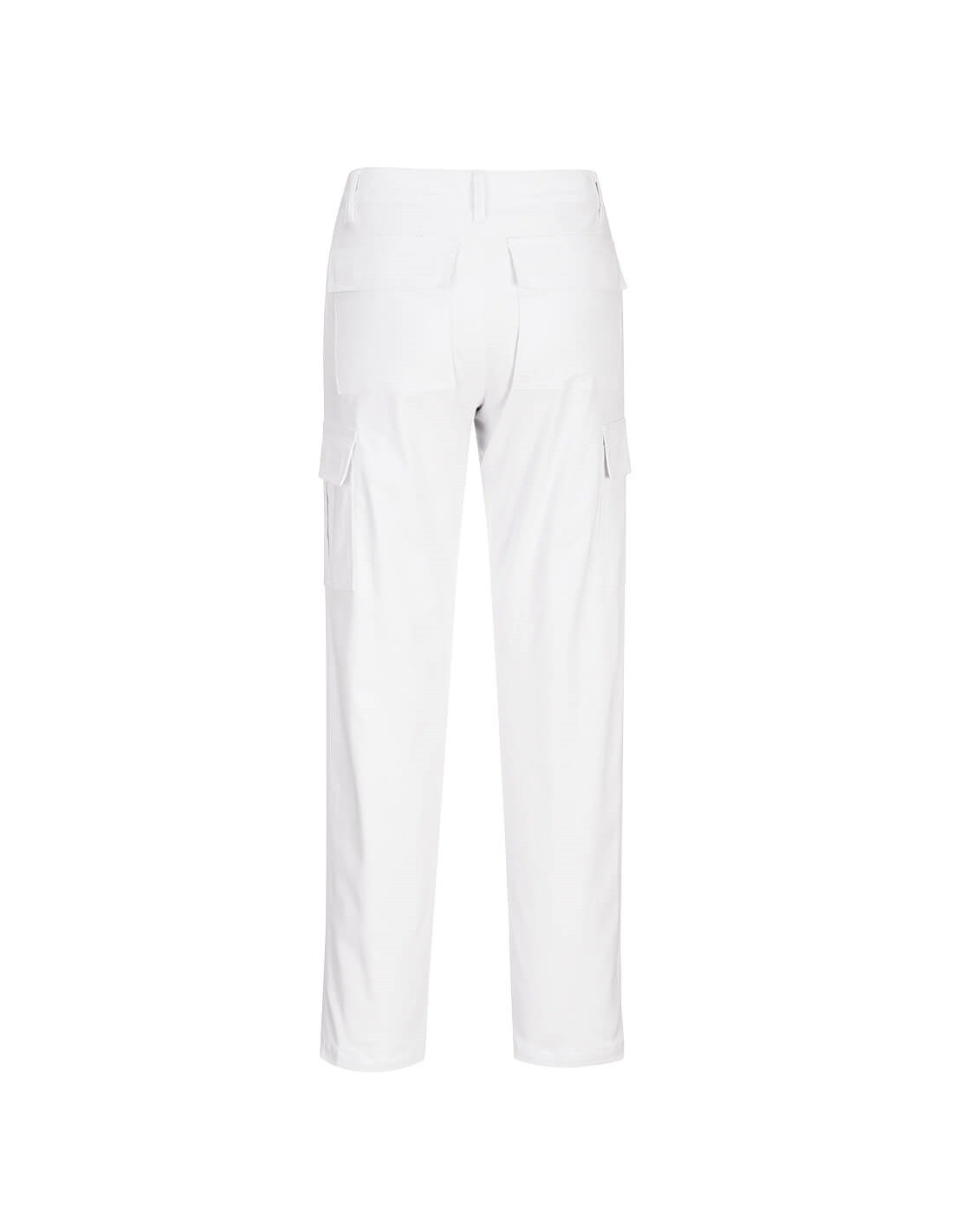 portwest s233 ladies white stretch cargo trouser